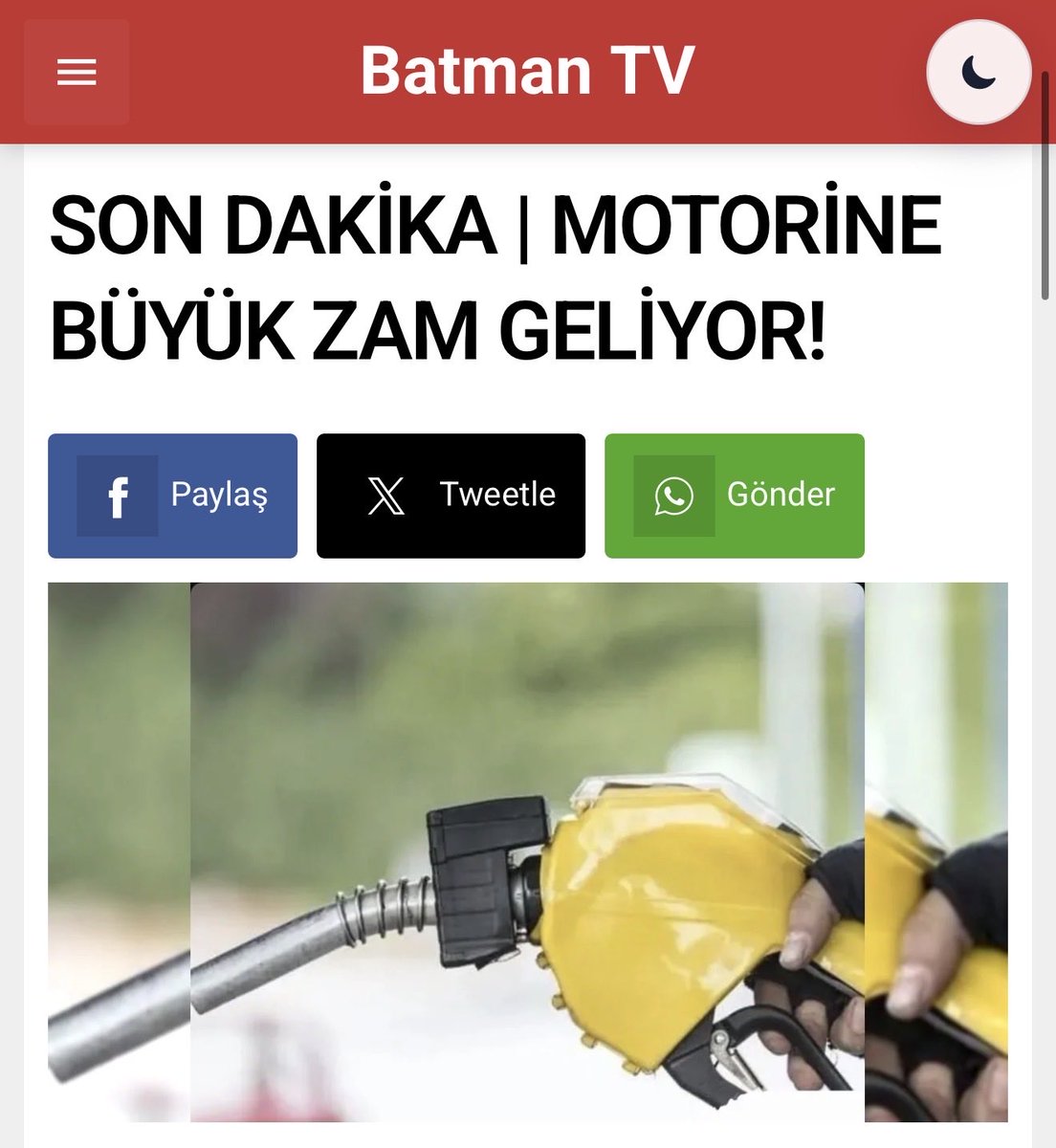 batmanntv's tweet photo. ⛽ Motorinin litre fiyatına 8 TL 24 kuruş zam yapılması bekleniyor!

Sektör kaynaklarından edinilen bilgilere göre, motorinin litre fiyatına 4 Eylül Cuma günü saat 00.01’den itibaren 8,24 TL zam gelmesi bekleniyor

Motorine dev zam geliyor: Litre fiyatı 90 TL'yi
Buluyor https://t.co/QB4pgZugJE