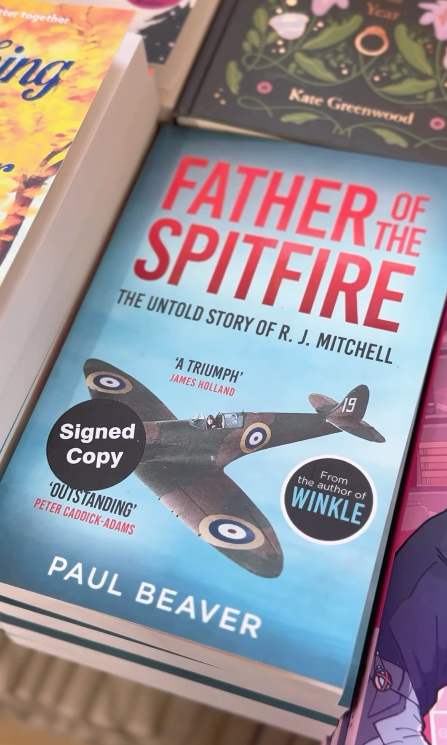 eandtbooks's tweet photo. Happy publication date to @BeaverWestminst - #FatherOfTheSpitfire is now out in paperback!
Meet R.J. Mitchell, the chief engineer behind the iconic #Spitfire and the man whose vision helped shape aviation history.
Signed copies available @TeaLeaves_Reads https://t.co/kQd9xphyae https://t.co/AGpI95jlYc