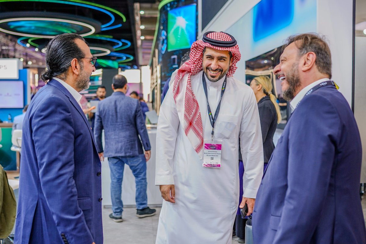 Microsoft_Saudi's tweet photo. The innovation continues. ✨

As LEAP 2026 enters its final day, the Microsoft Hub remains a hub of discovery, conversations, and groundbreaking ideas. Join us in Hall 1 — E30 to explore demos, meet experts, and experience innovation in action.

#LEAP2026 #MicrosoftKSA https://t.co/5I4K4xqLKY