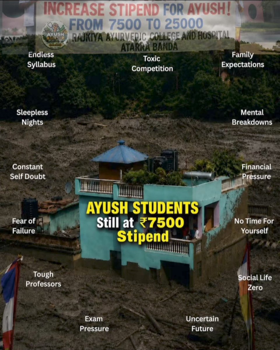 Pandeynix1's tweet photo. #25kforAYUSH
#hikeAYUSHstipend
#AYUSHInternsUP https://t.co/4aWeoQchTp