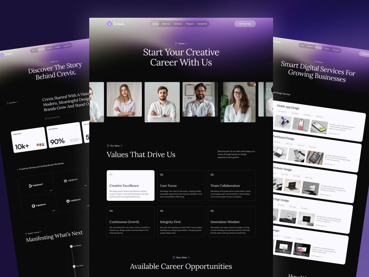 alevweb's tweet photo. Crevix – Minimal Design Agency Template
#Crevix #DesignAgency #MinimalDesign #CreativeAgency #WebDesign #AgencyTemplate #FramerTemplate https://t.co/qt92KErHEf
