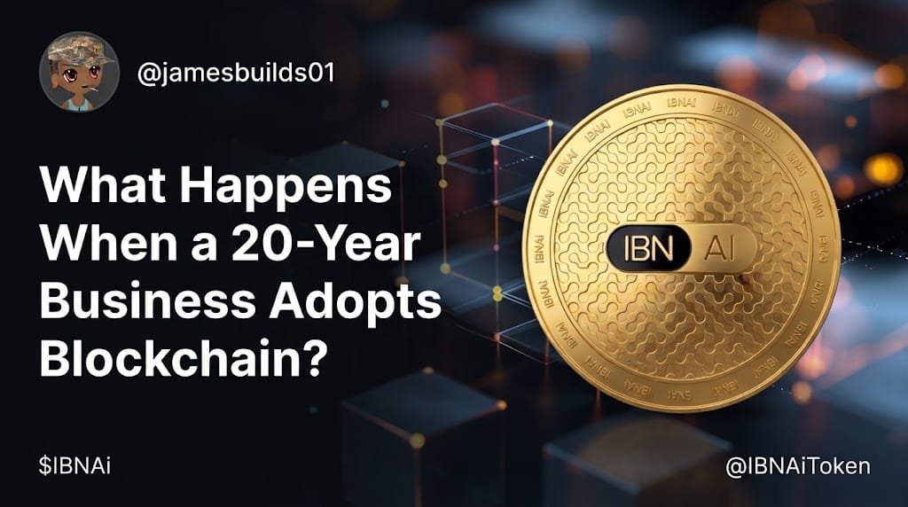 Jamesbuilds01's tweet photo. I almost skipped this one. Another crypto project bolting AI onto a chain and calling it innovation, I thought.

Then I found out the company behind $IBNAi has been around for 20 years longer than most exchanges.

Now, I have to pay attention 🧵 

A thread on why the story behind $IBNAi might be bigger than the token itself