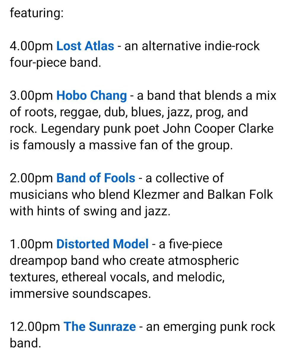 DistortedModel's tweet photo. The lineup for our festival appearance at Between the Tides is here! 

Really excited to be playing on Walton pier and alongside one of our favourite bands Lost Atlas 🔥

See below for set times and don't forget it's free entry! See you at the dodgems stage on the pier 🎶 https://t.co/IDw930S2I3
