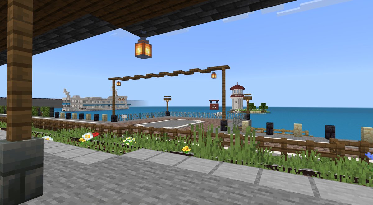 Shinrin3dao's tweet photo. マイクラで作った温泉街「鶫山温泉」（つぐみやまおんせん） #マイクラ #マイクラ建築 #温泉街 #丘崎県 #自動車アドオン https://t.co/jCizLProCw