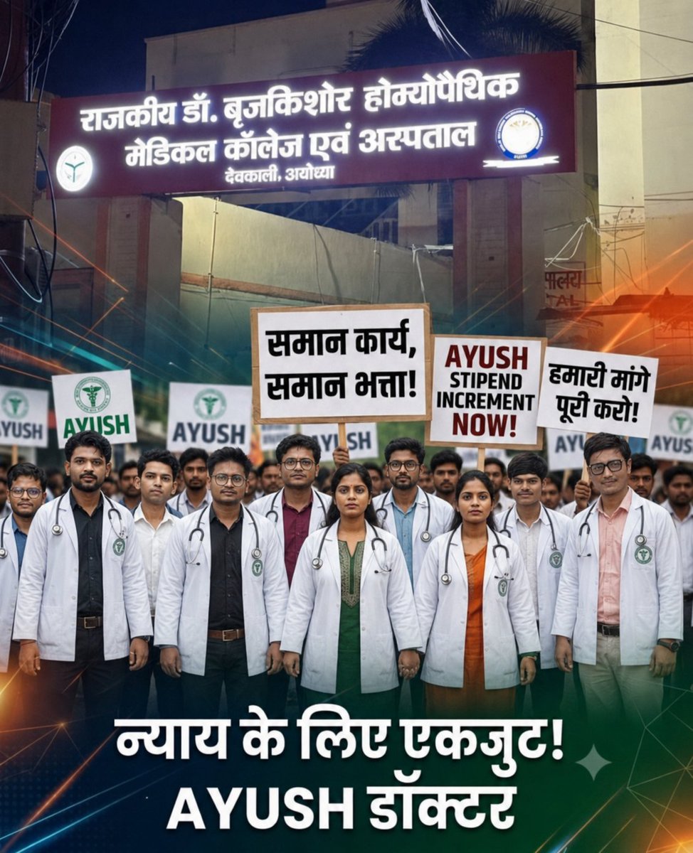 abhay_bagchi's tweet photo. ₹7,500 में AYUSH internship करना कठिन है।जब हम भी healthcare system में अपनी जिम्मेदारी निभा रहे हैं, तो हमें उचित stipend मिलना चाहिए।₹7,500 से ₹25,000 @ayushupdept
@dayalugurubjp @SureshKKhanna @CMOfficeUP @upayushdept @moayush
#25kforAYUSH
#hikeAYUSHstipend
#AYUSHInternsUP https://t.co/xbP2w6r7eV
