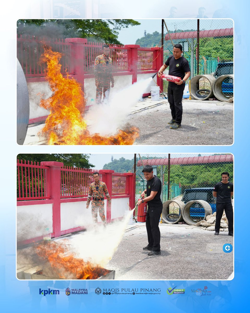 maqispenang's tweet photo. 2 SEPTEMBER 2026 | BAYAN LEPAS 

LATIHAN KEBAKARAN &amp; PENGUNGSIAN BANGGUNAN 🚒👨🏻‍🚒

#MaqisMalaysia
#Penguatkuasaanberintegriti
#Malaysiamadani
#Agromadani
#Taatsetia https://t.co/6KSazK3oYv