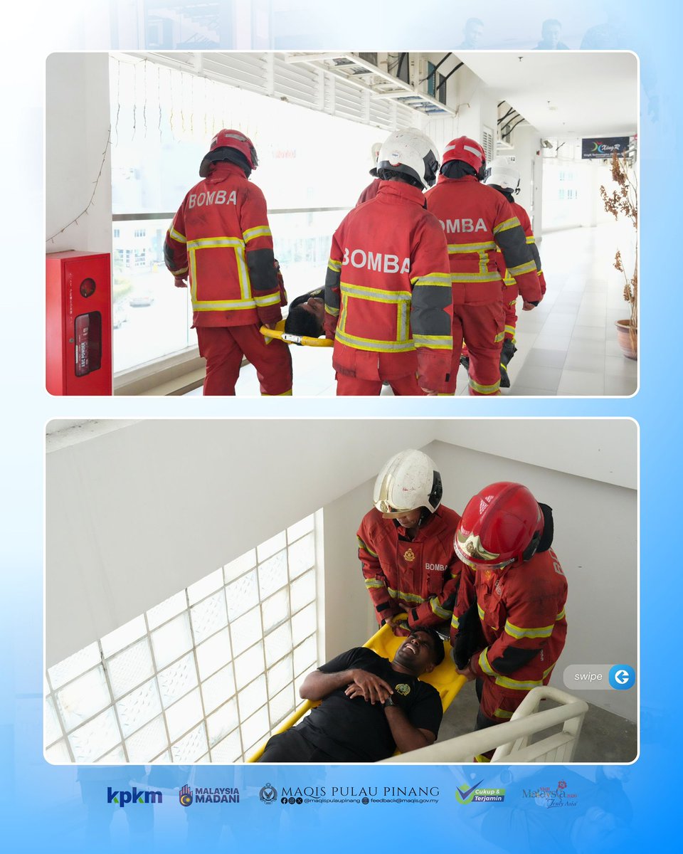 maqispenang's tweet photo. 2 SEPTEMBER 2026 | BAYAN LEPAS 

LATIHAN KEBAKARAN &amp; PENGUNGSIAN BANGGUNAN 🚒👨🏻‍🚒

#MaqisMalaysia
#Penguatkuasaanberintegriti
#Malaysiamadani
#Agromadani
#Taatsetia https://t.co/6KSazK3oYv