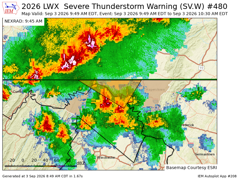 EricBourgois30's tweet photo. LWX issues Severe Thunderstorm Warning [wind: 60 MPH (RADAR INDICATED), hail: <.75 IN (RADAR INDICATED)] for Washington [MD] and Berkeley, Morgan [WV] till 10:30 AM EDT https://t.co/3sOFLgKpsf https://t.co/tjUreTMV8u