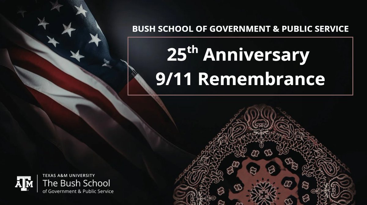 BushSchool's tweet photo. Honoring 25 Years: 9/11 tribute Fri, Sept 11, 9am @ Bush School. Join us! Info: https://t.co/uSEskJA8Q9
@reveille @michaelreilly @HarnessPFP #neverforget https://t.co/Ih6VMfj9SR