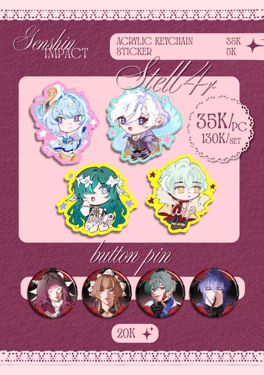 Kurogheto's tweet photo. ★ likes &amp; rts are appreciated!!

Nai's #CF23 Catalogue
 
📍Circle “DAPUR ALIEN” Booth TBA
📦Pick Up (Day 2) and Mail order 
📅 PO BATCH 2 period: 3 - 12 Sept 2026

📌Fandoms: Genshin, HSR, LADS, Originals, YCH 
ᯓ★
(1/2) https://t.co/b3sgBcZuq9