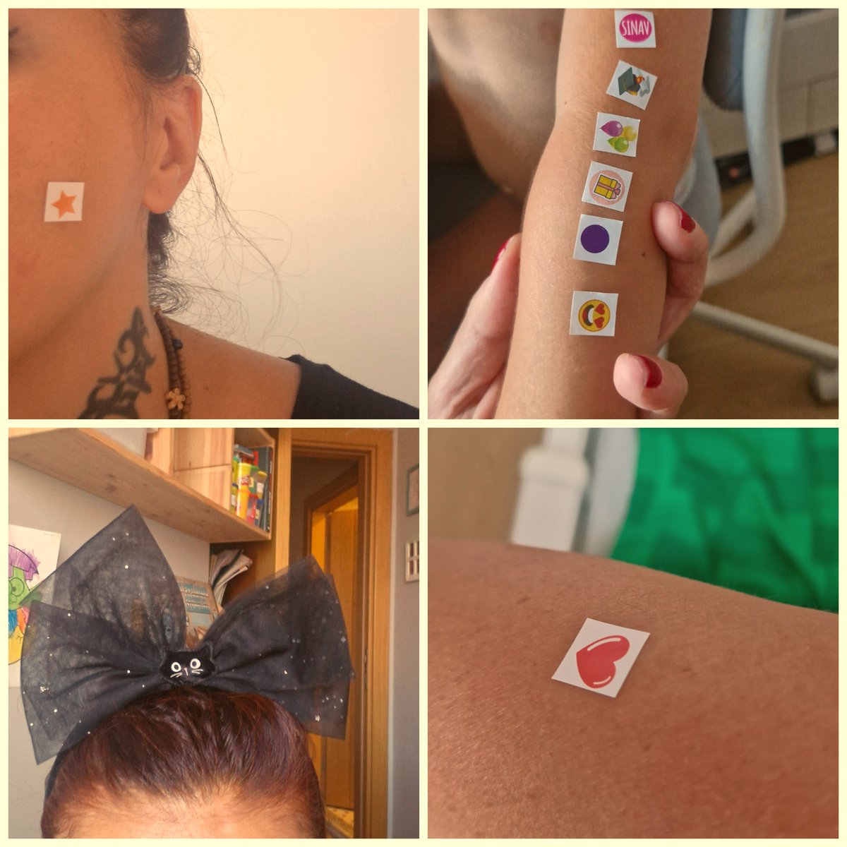 pinarkoleoglu's tweet photo. Favori karakterim 3.5 yaşında ve bana stickerla dövme yapıyor  deliricem 🫠 https://t.co/8TOnKALn9L