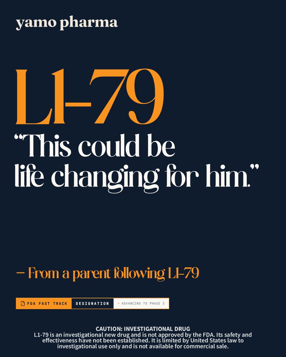 yamopharma's tweet photo. Parents of children with autism are writing to us every day with this exact hope.

L1-79 is an experimental treatment designed to address the social symptoms of autism.

Phase 3 trials for L1-79 are scheduled for 2027.

Thank you for sharing your stories with us.

Learn more at https://t.co/QRtHqpBsjb

#autism #autismtreatment #ASD #L179 #hope