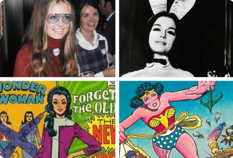 ERodBuster1's tweet photo. We've lost journalist Gloria Steinem. She once infiltrated the Playboy club as a bunny and exposed their unfair working conditions. When DC took Wonder Woman's powers and costume away, she wrote an article to shamed them into restoring the character. 

RIP Legend https://t.co/tLzBXKXp6F