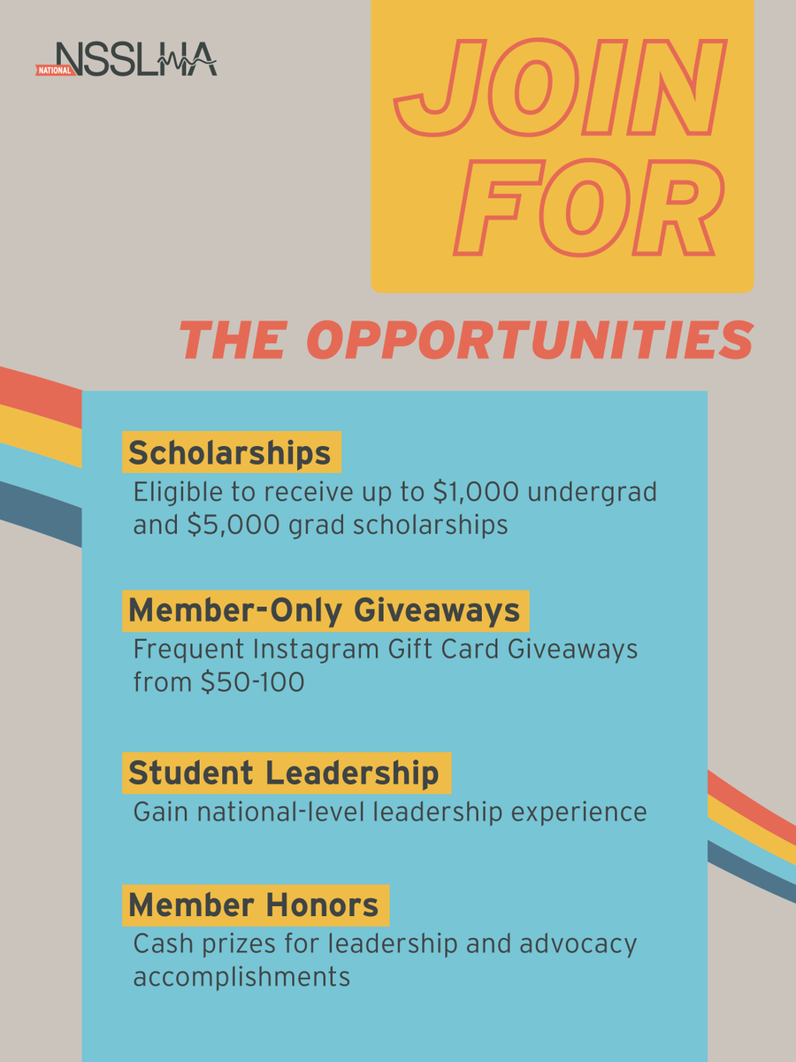 NSSLHA's tweet photo. 🎉 2027 National NSSLHA Membership is OFFICIALLY OPEN! 🎉 ⁠
⁠
Secure your membership today: https://t.co/HsM8JcUfsi
⁠
BONUS: Join or renew in September for a chance to WIN a $100 gift card! Don’t miss out! ⁠
⁠
#NSSLHA #NSSLHAstrong #slp2b #aud2b https://t.co/3uefd86yrs