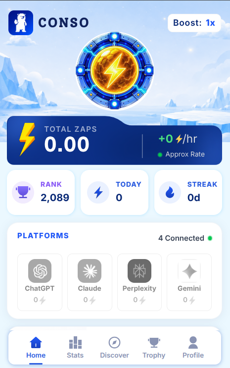 EpaCrypt25's tweet photo. Start collecting Conso ZAPS Points 🪂  Early access just dropped for

@conso_xyz
- and only 15K users can get in.  
If you like getting into products before everyone else, this one is worth a look.  

✅ How to get started:  
1️⃣ Check your access 
→ https://t.co/aQJFFLAcp0 
→ See if you have an access code  

2️⃣ Install the Extension 
→ Download Conso 
→ Install it on your PC browser 
→ Sign in with email  

3️⃣ Connect 𝕏 
→ Open your Conso profile 
→ Bind your X account 
→ Complete verification  

4️⃣ Connect ChatGPT 
→ Link your ChatGPT account 
→ Finish the profile setup  

5️⃣ Start farming Zaps ⚡ 
→ Open available activities 
→ Complete tasks 
→ Collect Zaps 
→ Keep checking for new ones  

📌 Quick facts  
→ 15K early-access slots 
→ PC only 
→ Free to join 
→ Rewards: Zaps 
→ Currently a Public Beta  

⚠️ Zaps are platform rewards. There’s no confirmed token/airdrop here, so don’t assume they guarantee future allocation.  Early users get to explore first. Who’s already inside?