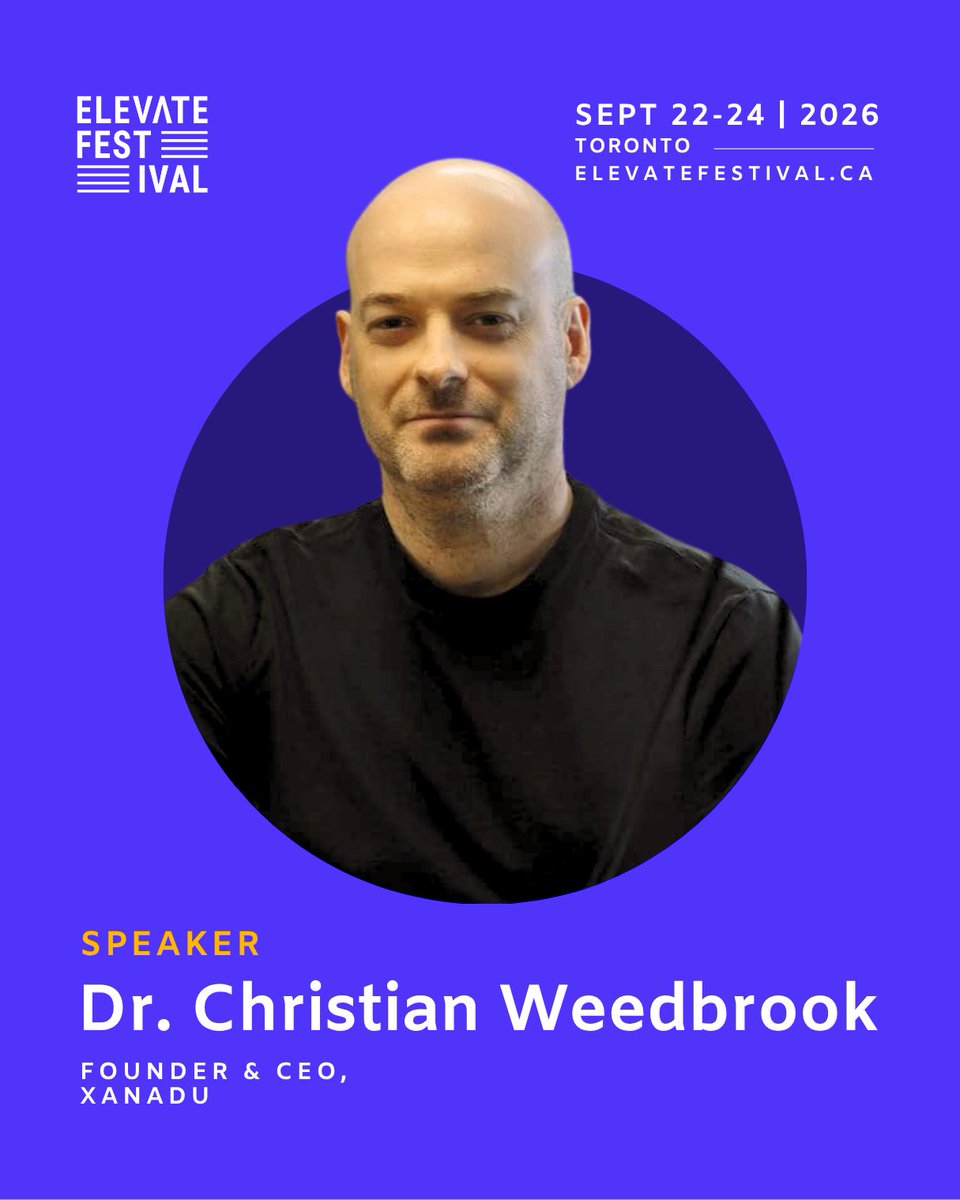 From foundational research to public market listing. Join Christian Weedbrook (@ cweedbrook), Founder and CEO of Xanadu, on the main stage at Elevate Festival for his fireside chat: “The Road to Nasdaq: Building a Quantum Giant.” Christian will share how Xana