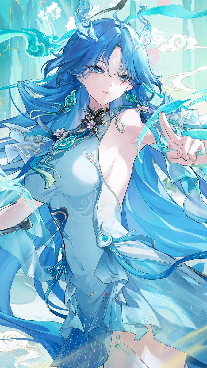 dailyqingxiaoo's tweet photo. my favorite art of qingxiao 🩵 🎐 https://t.co/6voUrVTYOk