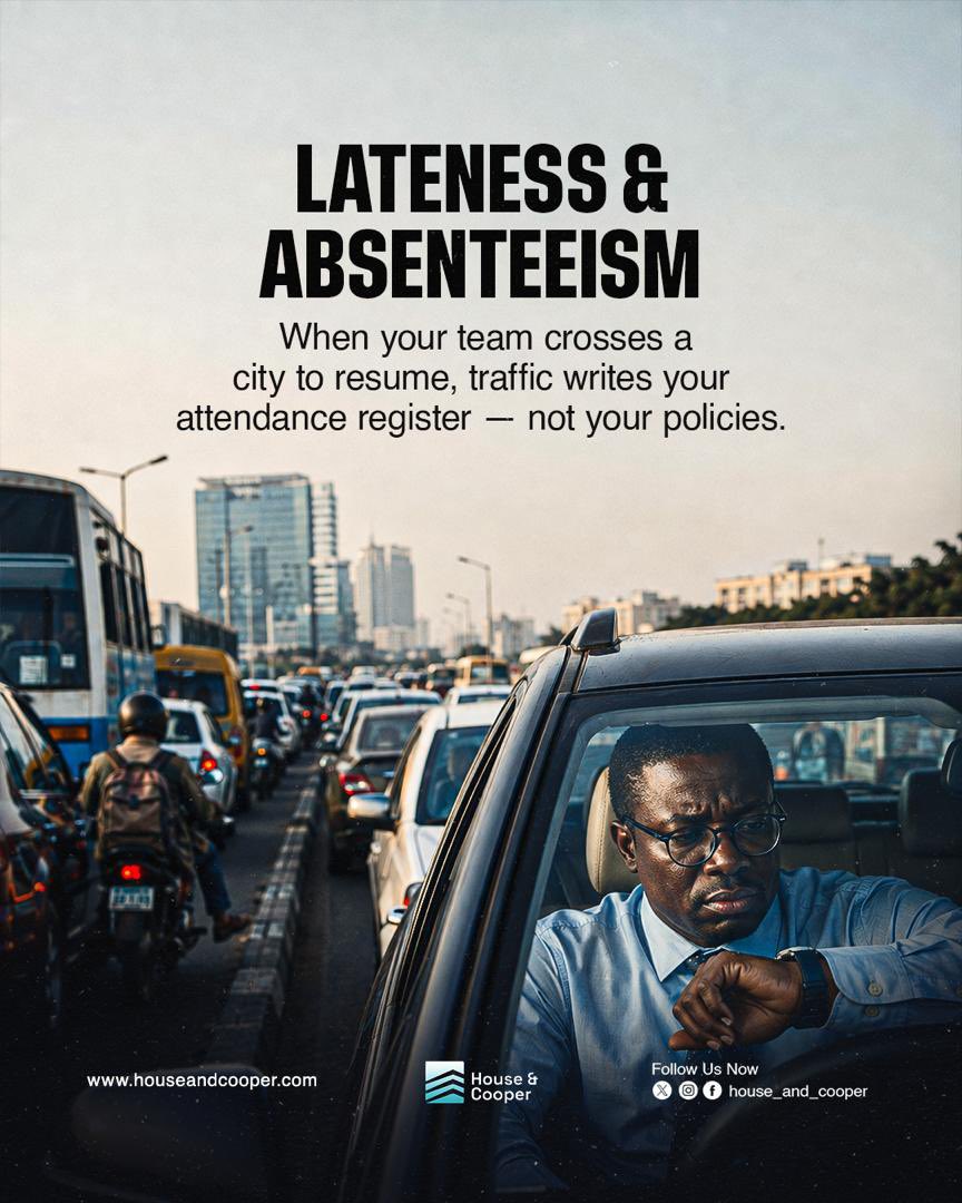 Houseandcooper's tweet photo. Long commutes cost more than transport. They cost time, energy, productivity and, eventually, good people.
Staff housing can be more than a benefit. It can be a business strategy.
Run the numbers. Then let’s talk.
#HousingInfrastructure #AffordableHousing #NigeriaRealEstate https://t.co/fz7Df1bTSK
