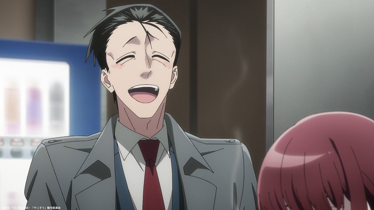 AsahiProduction's tweet photo. ／
TVアニメ『スーパーの裏でヤニ吸うふたり』 
第9話より場面PickUp❗️ 
＼

ご視聴ありがとうございました！

「ほんと いいかもね」

ライティングによる陰影、
早朝の光の加減、撮影で処理しております

作品の空気感を良い形でお届けできれば
嬉しく思います

今回の場面Pick Upはコチラ👇 #ヤニすう