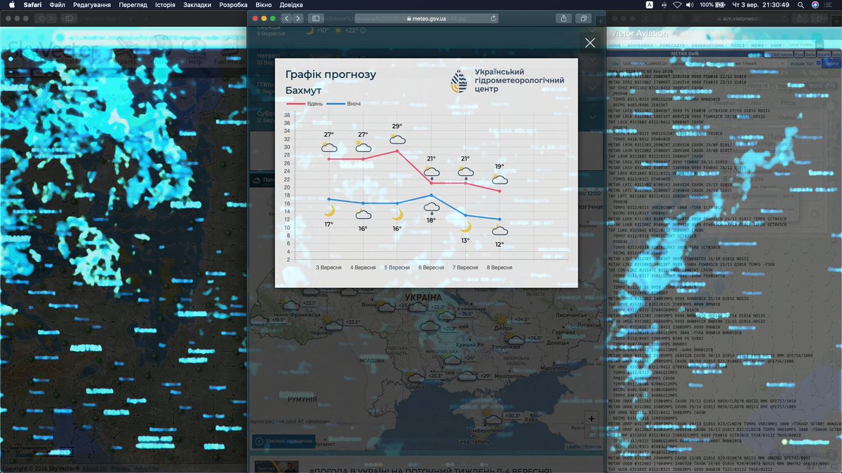 RJt5observatory's tweet photo. https://t.co/T9hptKzbI1
🇺🇦⛅️UHMI 6days FCST🗓📉

20260903 03rd,September 2026       

One of polar vorteces southern streams approching from the Nordic airspaces

Ukraine faces also from the 5th/6th for a southern streams over the sky

Tendency for a low temperatures get from those days afterwards excepts W Ukraine and the capital kiev

#Earthnullschool #DWD #UHMI6daysFCSTintroduces #UHMI6daysFCST #Kiev #Бахмут #Запорiжжя #Херсон #Українськийーгідрометеорологічнийーцентр #SouthernAxis #EasternFront #UHMI6dysFCST #ウクライナ水文気象局６日間予報紹介