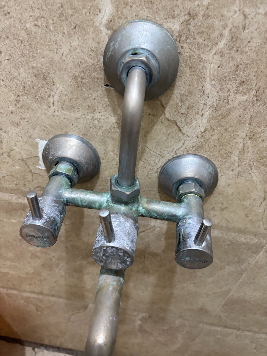 SMorishetty's tweet photo. @UC_Assist what kind of acids are you using for bathroom cleaning UC? 
Taps/Mirrors got damaged 😡 https://t.co/LoML7e632n