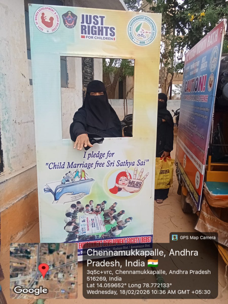 reds_ap's tweet photo. REDS, in association with JRC, conducted an awareness program on the Prohibition of Child Marriage Act. community members and dignitaries took a pledge against child marriage and stood united.
Together say  No to child marriages.
#ChildMarriageFreeIndia #justrightsindia @reds_ap https://t.co/QKsffmW2H6