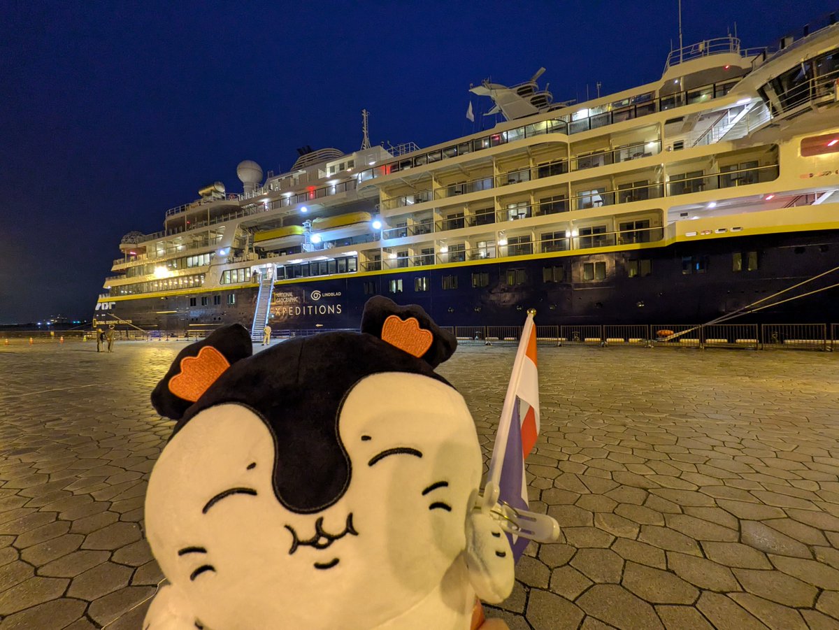 SJ_YF787's tweet photo. 今日は クルーズ船
ナショナルジオグラフィックレゾリューションのお出迎えとお見送りをしました😇👋🚢
室蘭に寄港するのは
2年ぶりだとの事でした🙄
2年前はまだ船の追っかけは
していなかったかな🙃
 #ナショナルジオグラフィックレゾリューション https://t.co/QKbn3KZx51