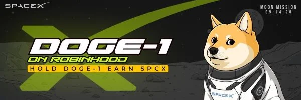 SwapGoblin's tweet photo. Why I think $DOGE1 on @RobinhoodCrypto could be the next 100m runner

- Spacex is launching the Doge-1 Rocket fully funded by Dogecoin.
- There is not one scenario where Elon Musk does not tweet before, during or after the launch.
- Robinhood chain is flying right now
- $DOGE1 is paired with SPCX, holding earns SPCX rewards.
- Over 1000 individual holders and still within 24 hours of launch.
- Currently sat at ATH of 1.9m despite several pullbacks and accumulation areas.
- Large Dogecoin influencers starting to tweet.

First actual Crypto moon mission can't be passed up!

HIGHER 🚀🚀