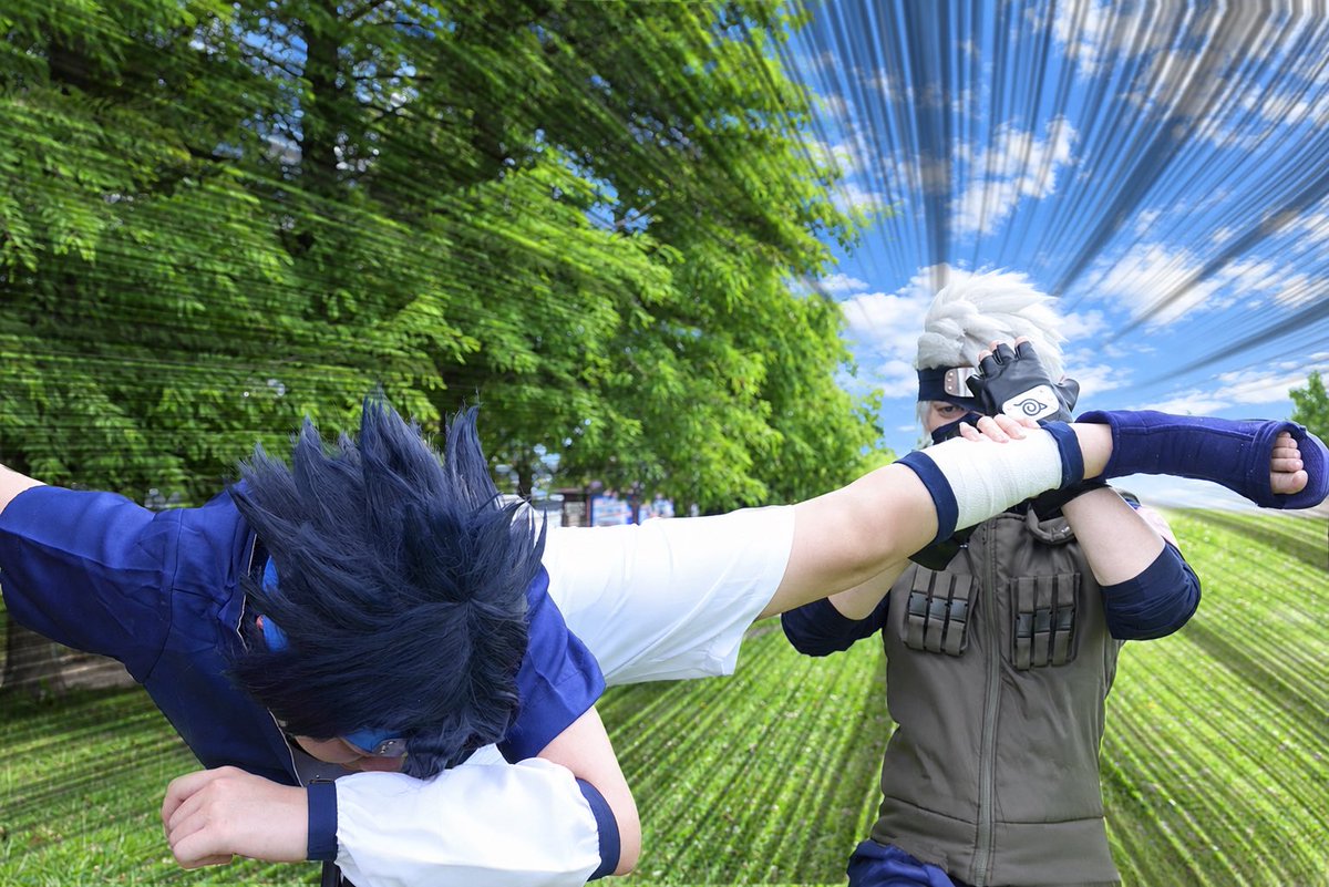 Geranium_07_27's tweet photo. NARUTO/第七班cos

「     なにっ！     」

サスケ : Hina
カカシ : yu(@designart_18 )
photo  : ゆかめらさん(@y_u_cmr )
 #ドタバタ第七班初任務併せ https://t.co/eWDWiK7xNA