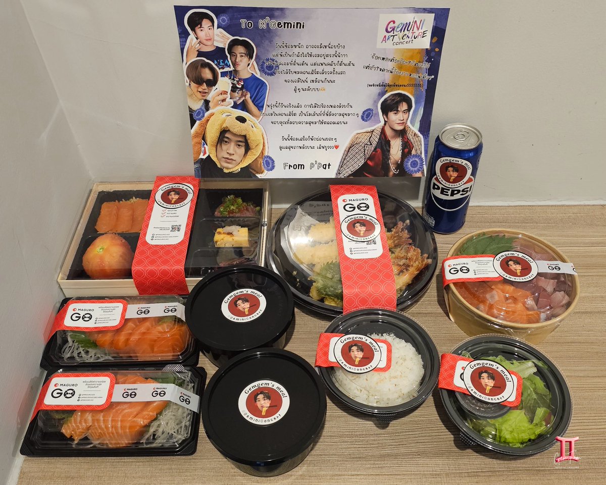 Geminint_family's tweet photo. ———🍱​#GeminiFoodBox
         #GeminiConcert 🫶🎨
#Gemini_NT #เจมีไนน์ @gemini_ti

ฟู้ดซัพมื้อเย็นมาแล้วค้าบ 🥰 เซ็ตที่สองเสิร์ฟอาหารญี่ปุ่นให้หนูอีกมื้อน้า เติมพลังเยอะๆเลยยย กำลังใจอยู่ตรงนี้น้า สู้ๆค้าบบ  🫶🏻✨

Thanks for food support from 🤍
@aurunnate https://t.co/OkUSUKYXgD