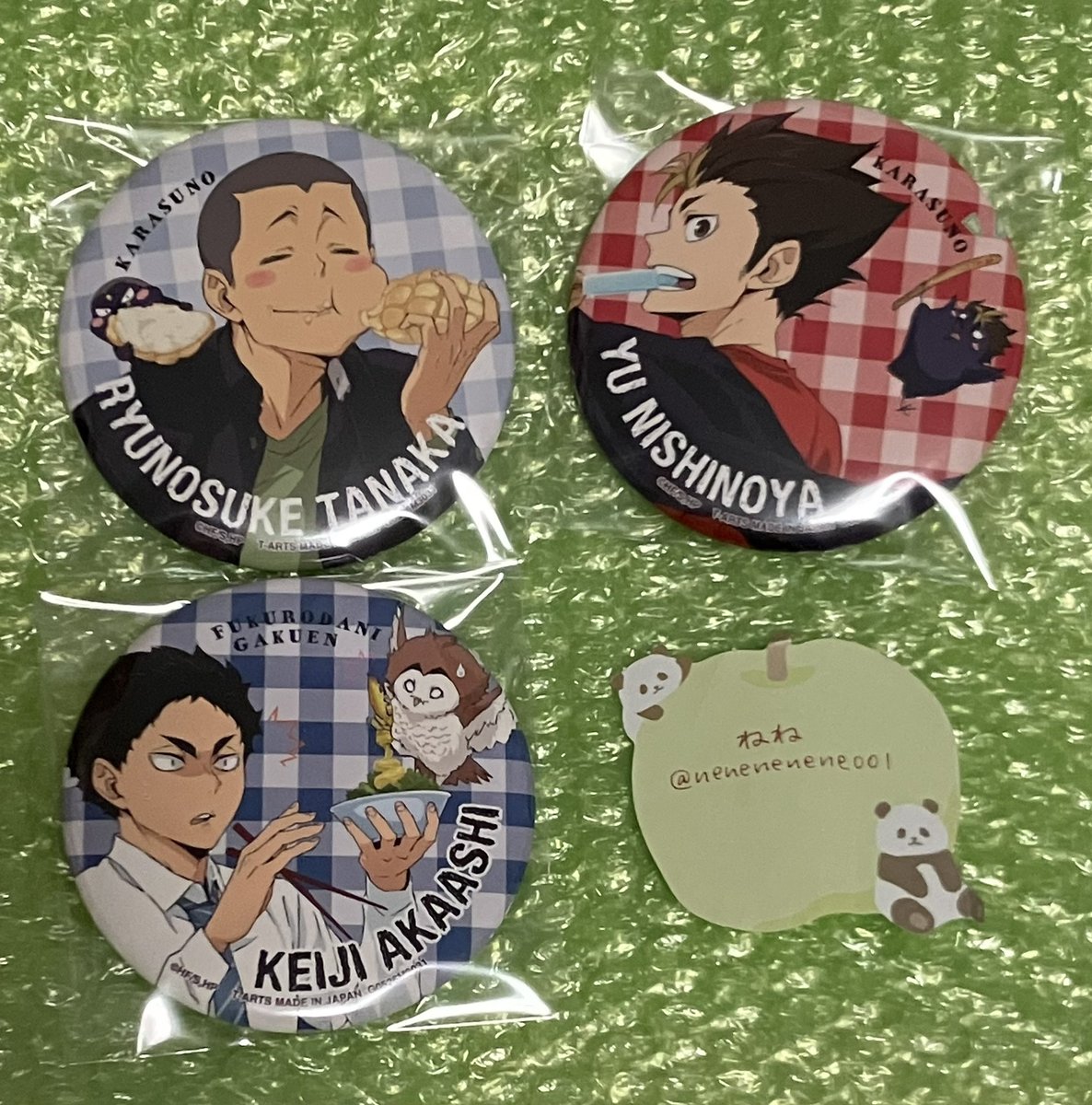 nenenenene001's tweet photo. 【交換・譲渡】ハイキュー !!  Yummy マスコット 缶バッジ  カラパレ

譲)田中・西谷・⭐︎赤葦

求)黒尾  または  定価+送料

譲渡は無印のみ
(まとめての方優先)
郵送でのお取引になります https://t.co/mgswWaSm1W