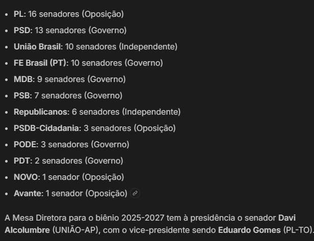 CTharick's tweet photo. @thefeliperamos @MariaRibei3825 @edmilsonrec10 esse é o senado.
Faça as contas de votos da oposição e votos da base governo.
pro Presidente ser eleito precisa de só metade do total.
E veja o Vice do Alcolumbre, se ele cair quem assume é o Vice. https://t.co/GZceryNTGA