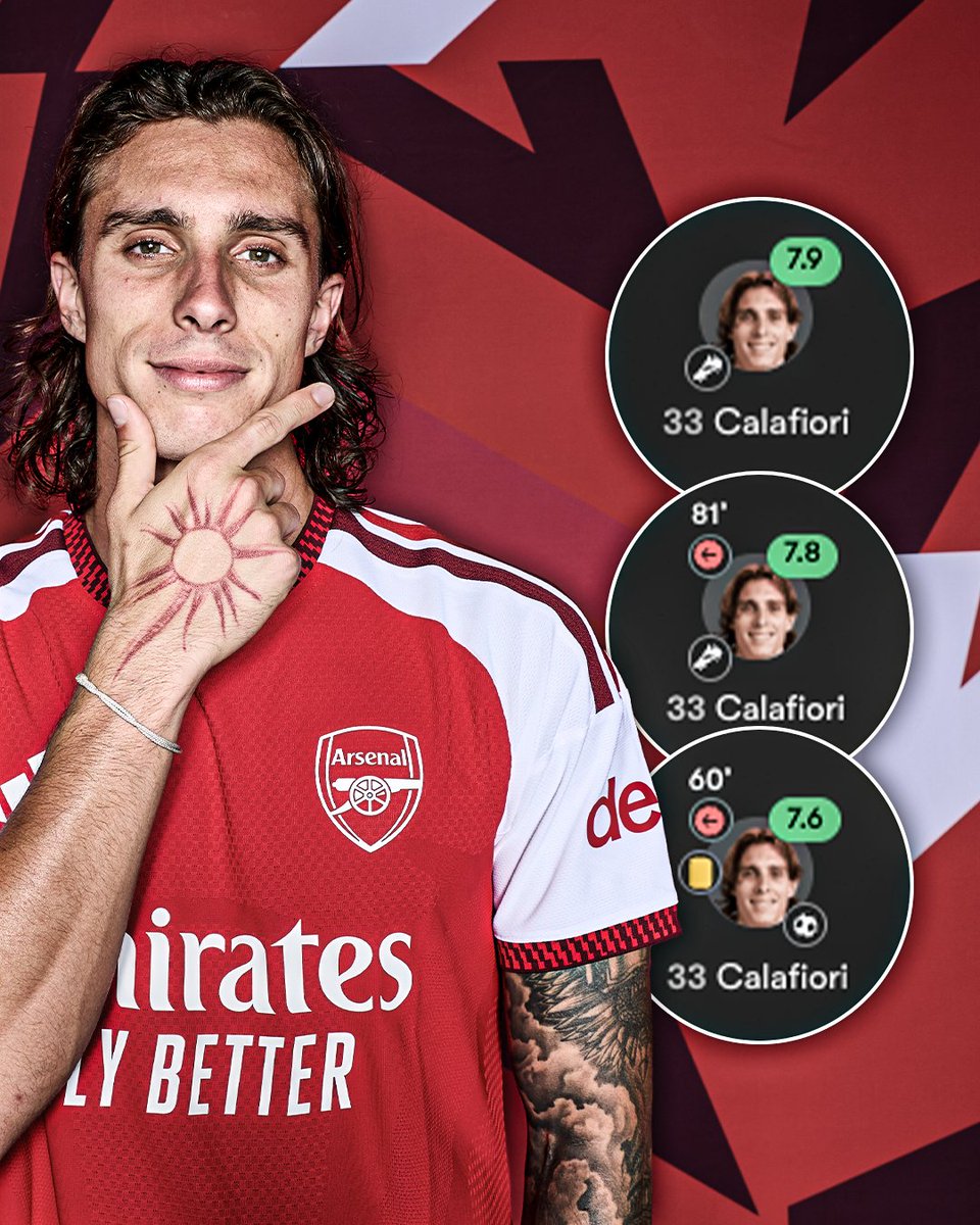 ESPNUK's tweet photo. Three goal contributions in his last three appearances…
 
Riccardo Calafiori might just be an attacker in disguise 👀 https://t.co/AJCYJmmeIy