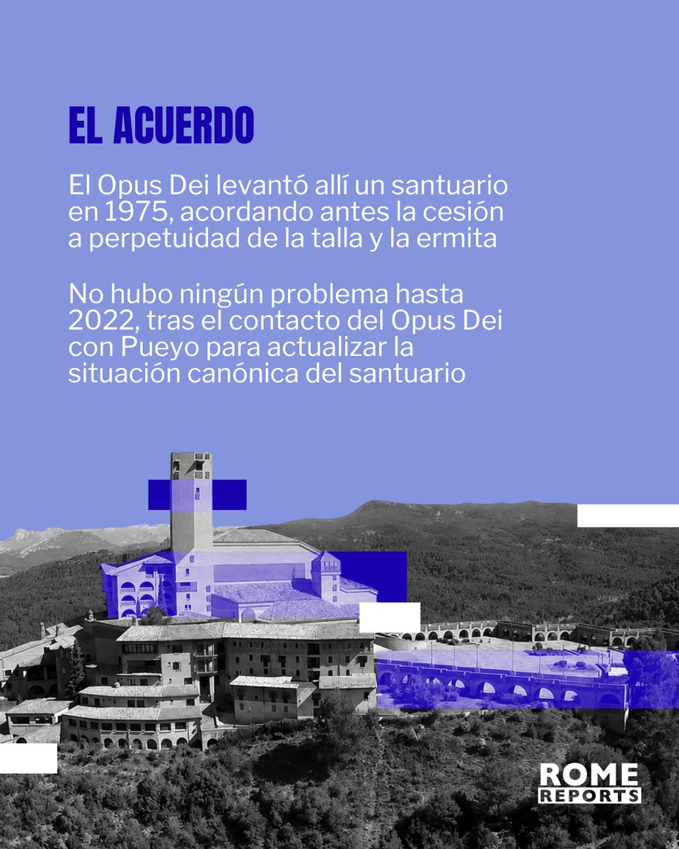 romereportsesp's tweet photo. ➡️ ¿Qué pasa en Torreciudad? La disputa entre el Opus Dei y la diócesis de Barbastro

✍️ @santitaboada_ 

Puedes conocer todos los detalles en nuestro canal de YouTube: https://t.co/3bPvXAhcKn https://t.co/1V9cejJhLo