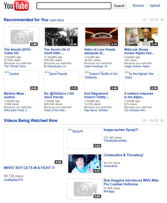 internetpreai's tweet photo. youtube home page on this day - 2010 https://t.co/YMJgjNwdxr