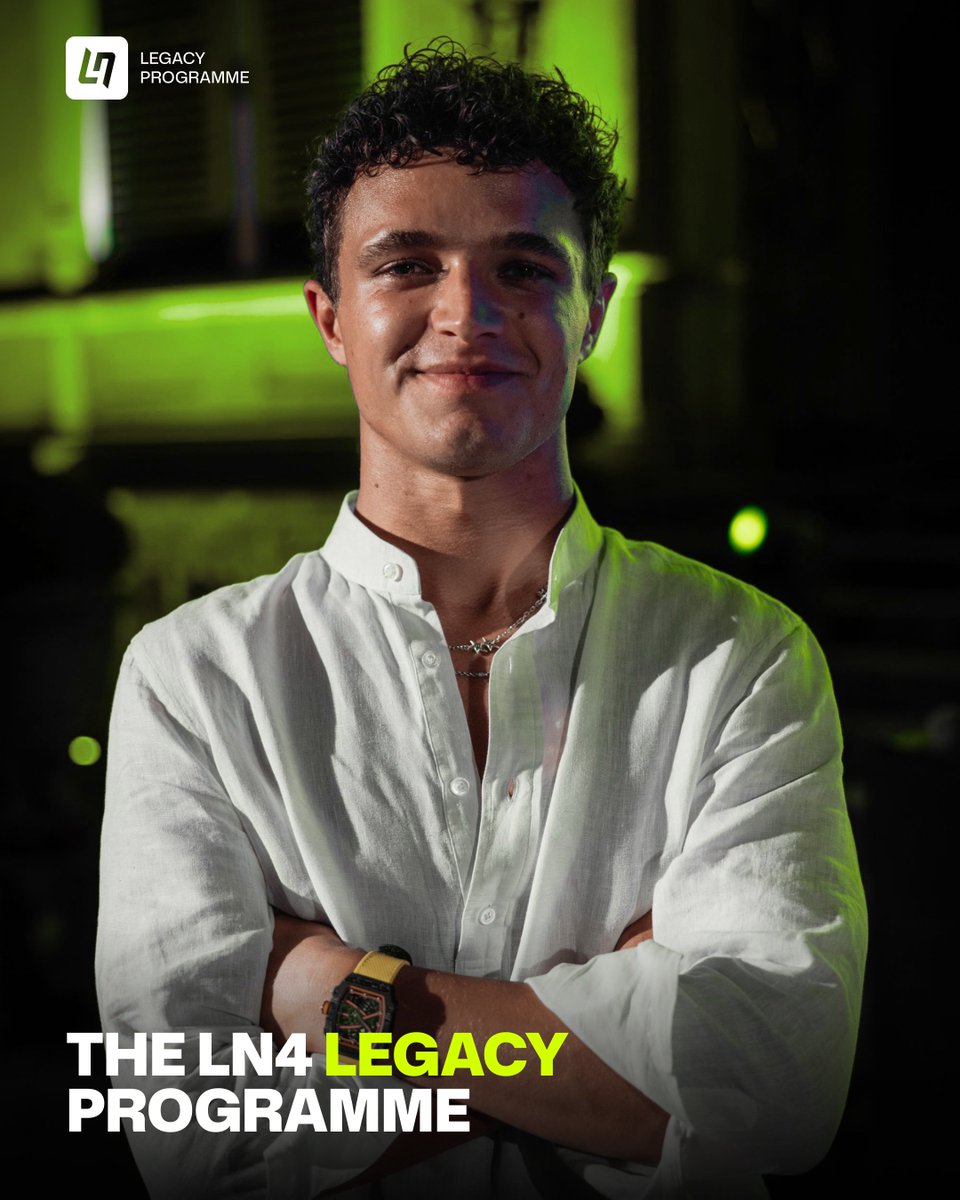 LN4's tweet photo. The LN4 Legacy Programme. Built to support the next generation. Want to know more about it? Lando's got the answers 💚 https://t.co/zJi9yHDZtD