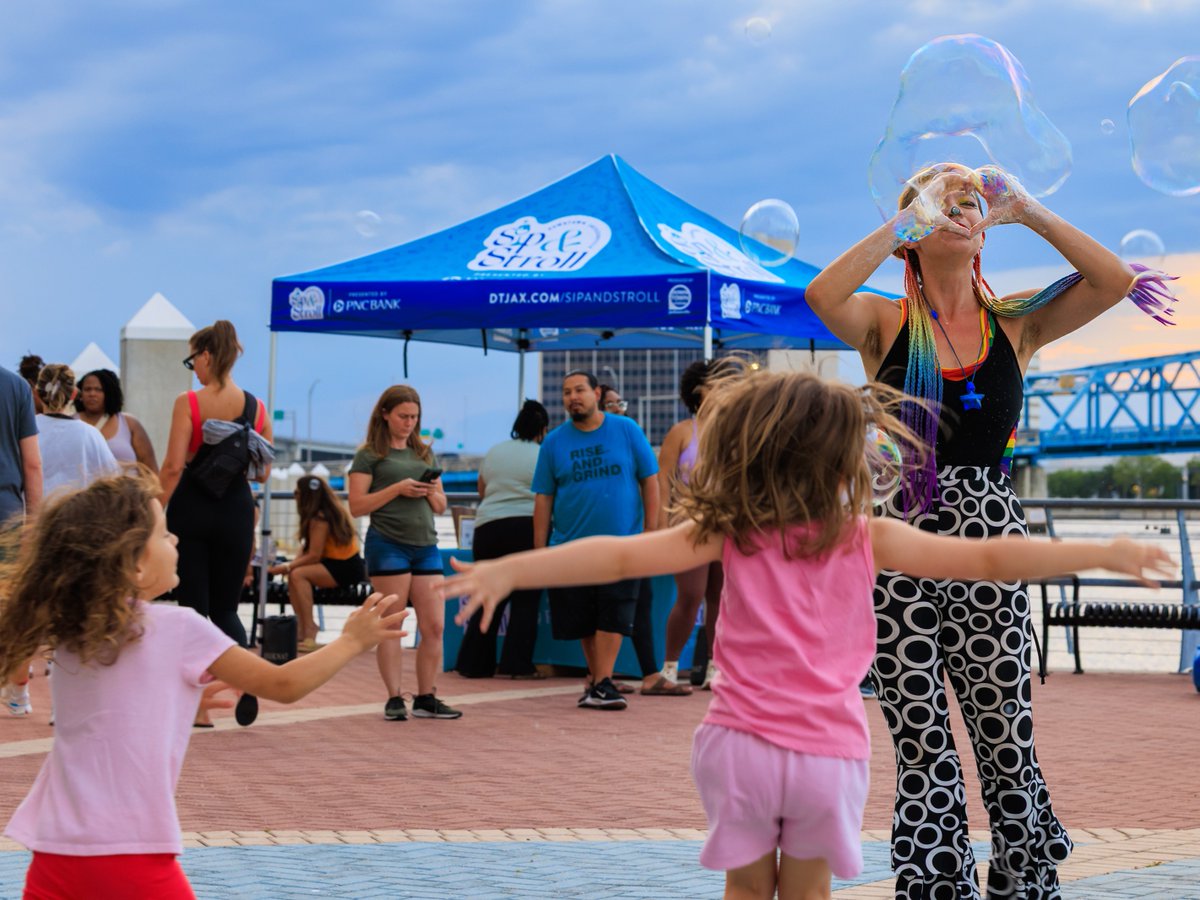 DTJax's tweet photo. Have you heard? Third Thursday Sip & Stroll Presented by @PNCBank is returning in TWO weeks on 9/17 with a celebration by Rio Latino featuring rhythm, dance and Latin flavor 🍷 🌊 

📍Heads up: While the area surrounding Friendship Fountain undergoes construction, Sip & Stroll will take place at RiversEdge -- Check out the updated footprint on the map included in this carousel for a visual.

Learn More: https://t.co/KqbVVWBeVo ⭐️

📸: Cre8Jax