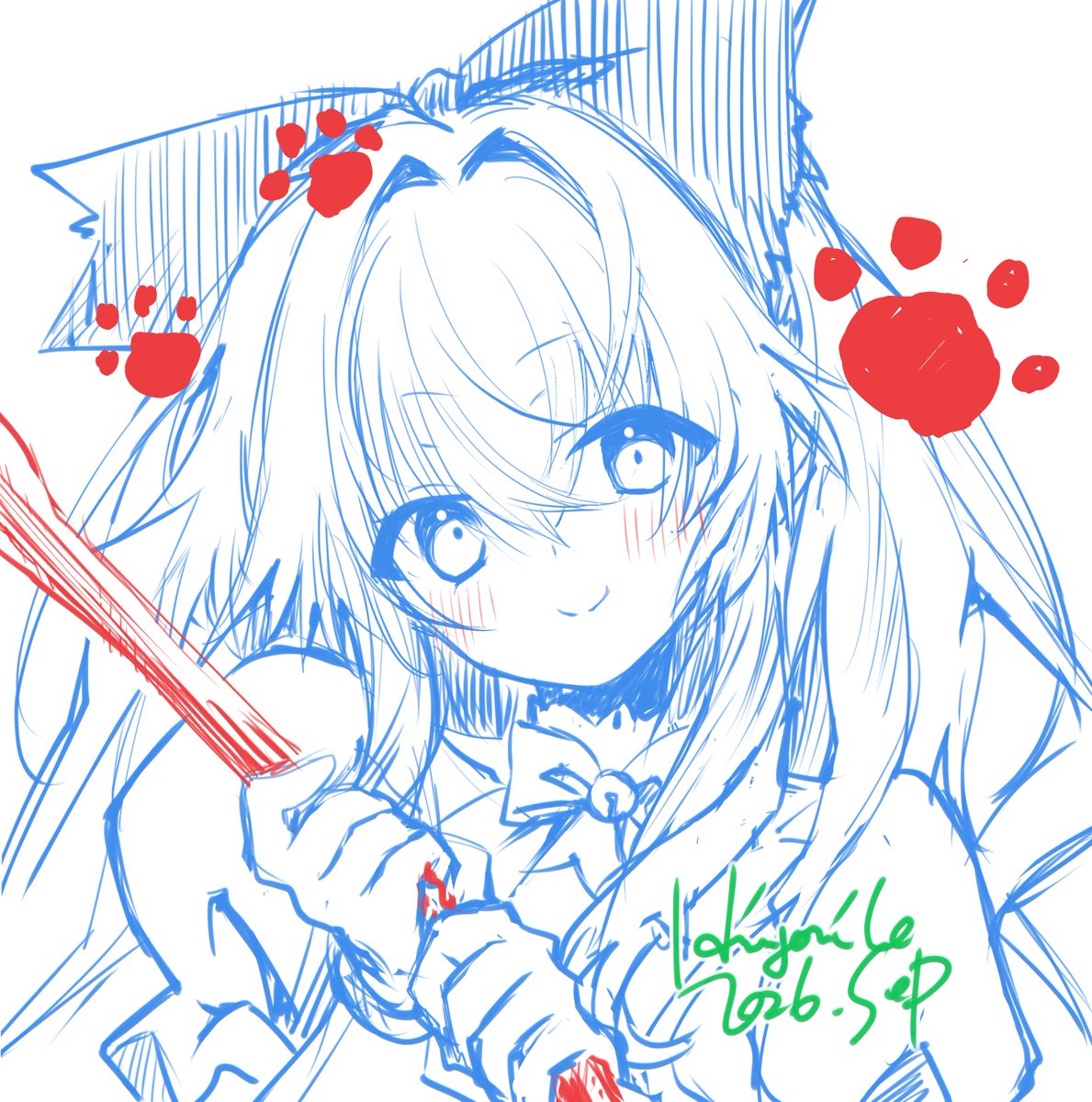 hiyori_kaz's tweet photo. 誕生日だ、にゃんにゃん♪
テイルマスターはお祝いしてくれたかにゃ？

なんだかんだ毎日トモコレやってるんだけどトモコレつけたら今日シャリスのバースデーって出て、急いで描きました！rkgkだから色々適当でごめんね！ https://t.co/XogP756nLi