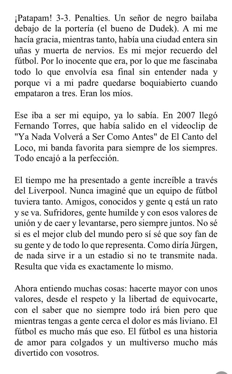 rincon_anfield's tweet photo. Papá, Jerzy Dudek, El Canto del Loco y por qué uno es del Liverpool.

Para quien lo quiera leer. Para vosotrxs.  YNWA. ❤️ https://t.co/sB7VT2k4EB