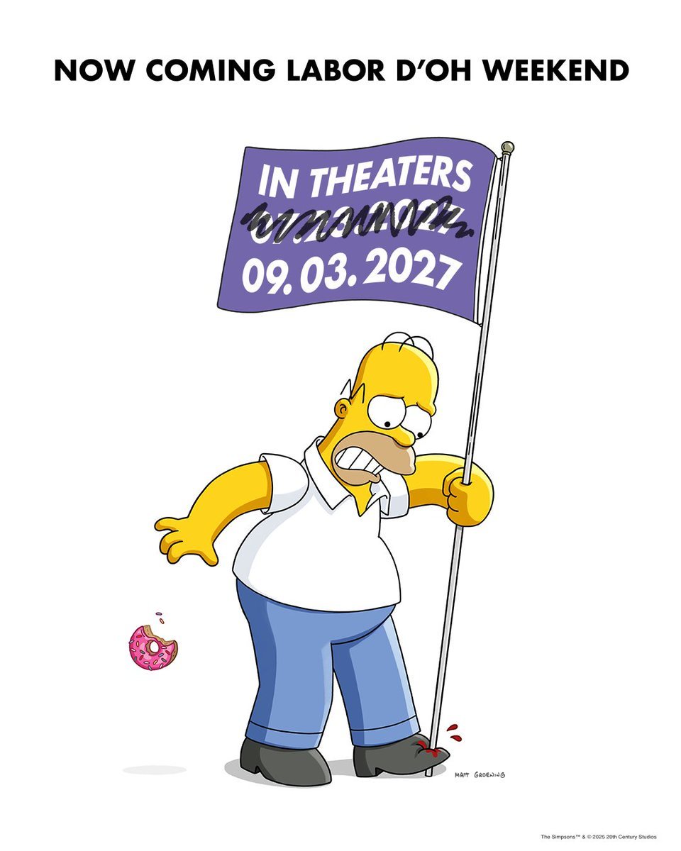 SimpsonsMovieUp's tweet photo. We are officially 1 YEAR AWAY from The New Simpsons Movie! https://t.co/IJBHW4suao