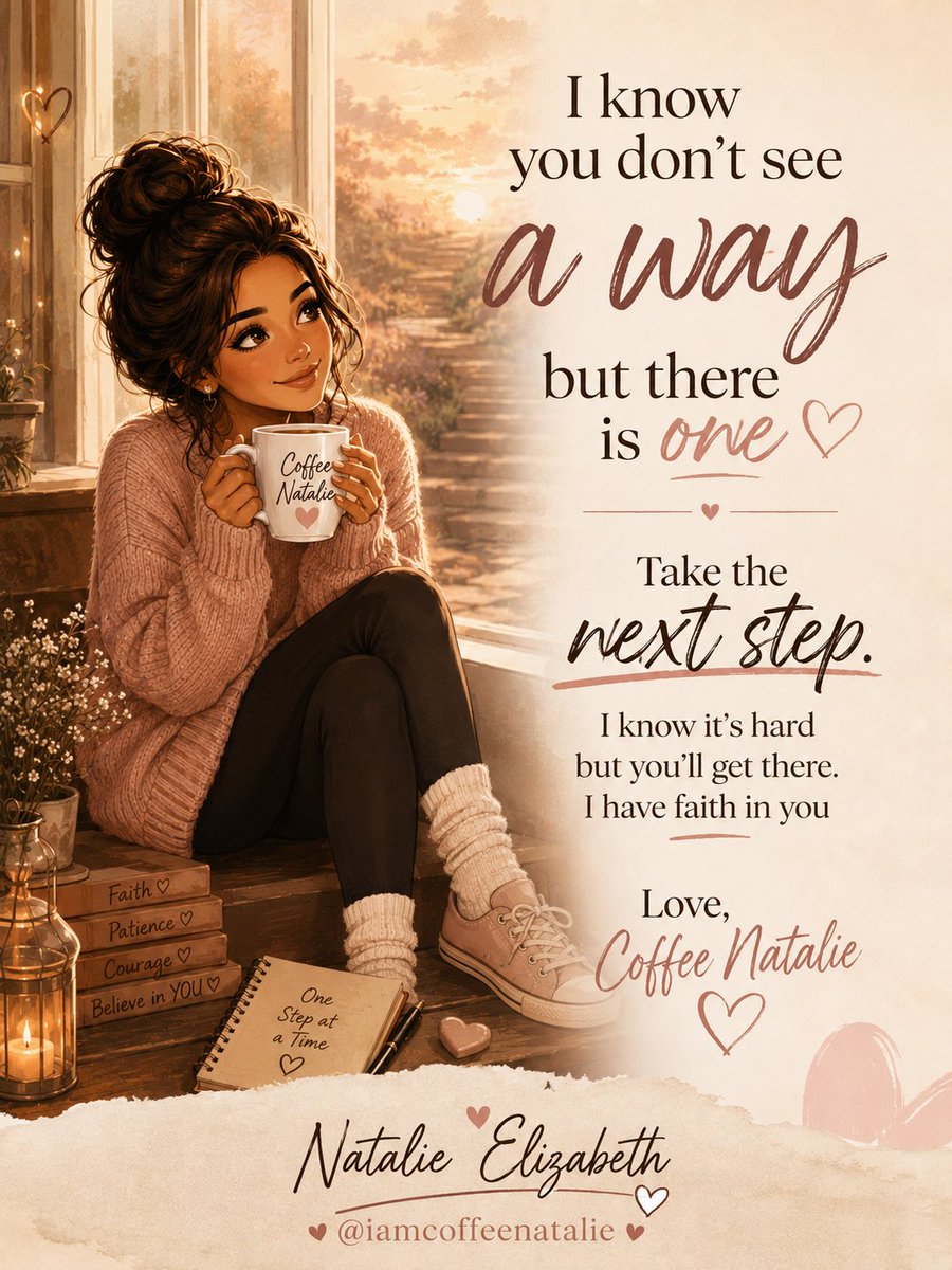 imcoffeenatalie's tweet photo. #KeepGoing #TakeTheNextStep #HaveFaith #YouveGotThis #OneStepAtATime #CoffeeNatalie #NatalieElizabeth ☕💕 https://t.co/mtusPDCYBD
