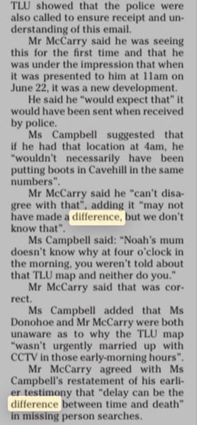 ManusSinead's tweet photo. ‘Delay can be the difference between time &amp; death in missing persons search’ 

‘It may not have made a difference but we don’t know that’ 

Time equals survivability 💔

#JusticeForNoahDonohoe💙⚖️

#TruthForFiona❤️🙏 https://t.co/nHbsaGkcw0