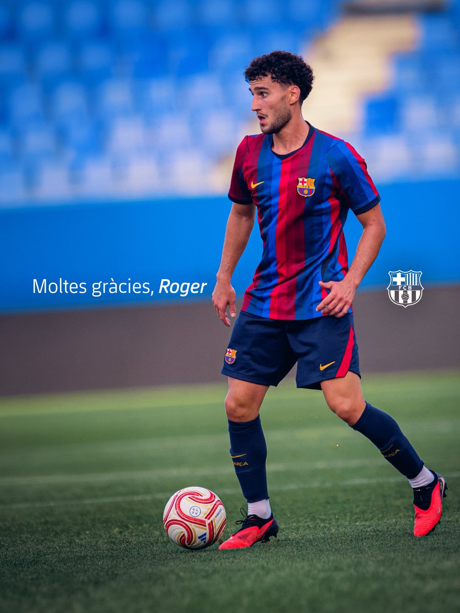 FCBarcelonaB's tweet photo. 🤝 Acord amb l’Al-Markhiya SC per al traspàs de Roger Martínez

👏🏼 El Club agraeix la seva dedicació i professionalitat durant tot aquest temps i li desitja molta sort en el futur tant a nivell esportiu com personal

🙌🏼 Molta sort, Roger! 

🔗 👉🏼 https://t.co/2x2SgCGKkZ

💙❤️ https://t.co/oZ0gzU6AEH
