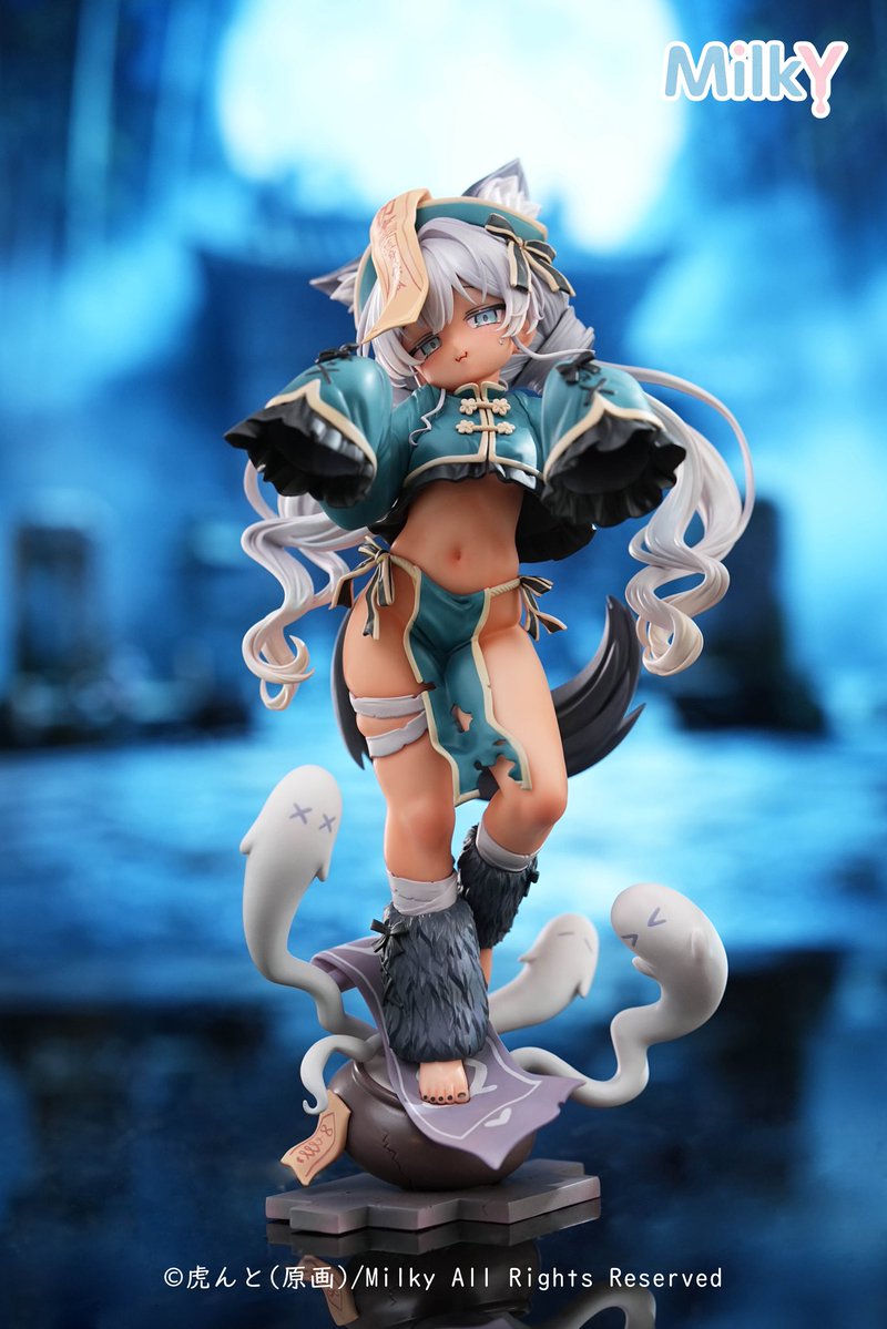 MilkY_FIG's tweet photo. Milky シグちゃん 妖狼キョシーVer. R18 1/6スケール、予約受付開始！

超かわいいシグちゃんが狼×キョンシー姿で登場✨✨

イラストレーター：虎んと @TRENTE30m

予約はこちら⬇️
https://t.co/CBjqHbkkNG

#フィギュア #Amiami #MilkY #手办 #figure https://t.co/NT6ZagaOei