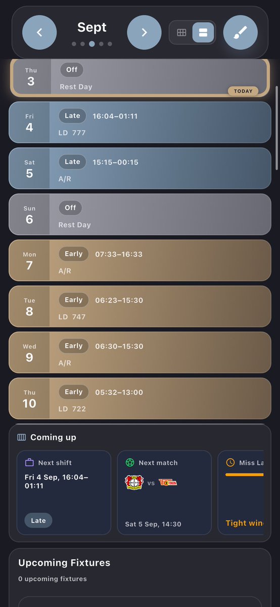 Rotamatch's tweet photo. ⚽ German League Added 🇩🇪

Bayer Leverkusen vs 1. Union Berlin
14:30 • Bundesliga

Working shifts? RotaMatch shows which matches you can watch live. 📅⚽

Download: https://t.co/CjE1sEmgN5

#B04 #FCU #Bundesliga #Football #RotaMatch #ger #liga #app #calendar #uk #bayern #bayer https://t.co/y9IKNrzL8Q