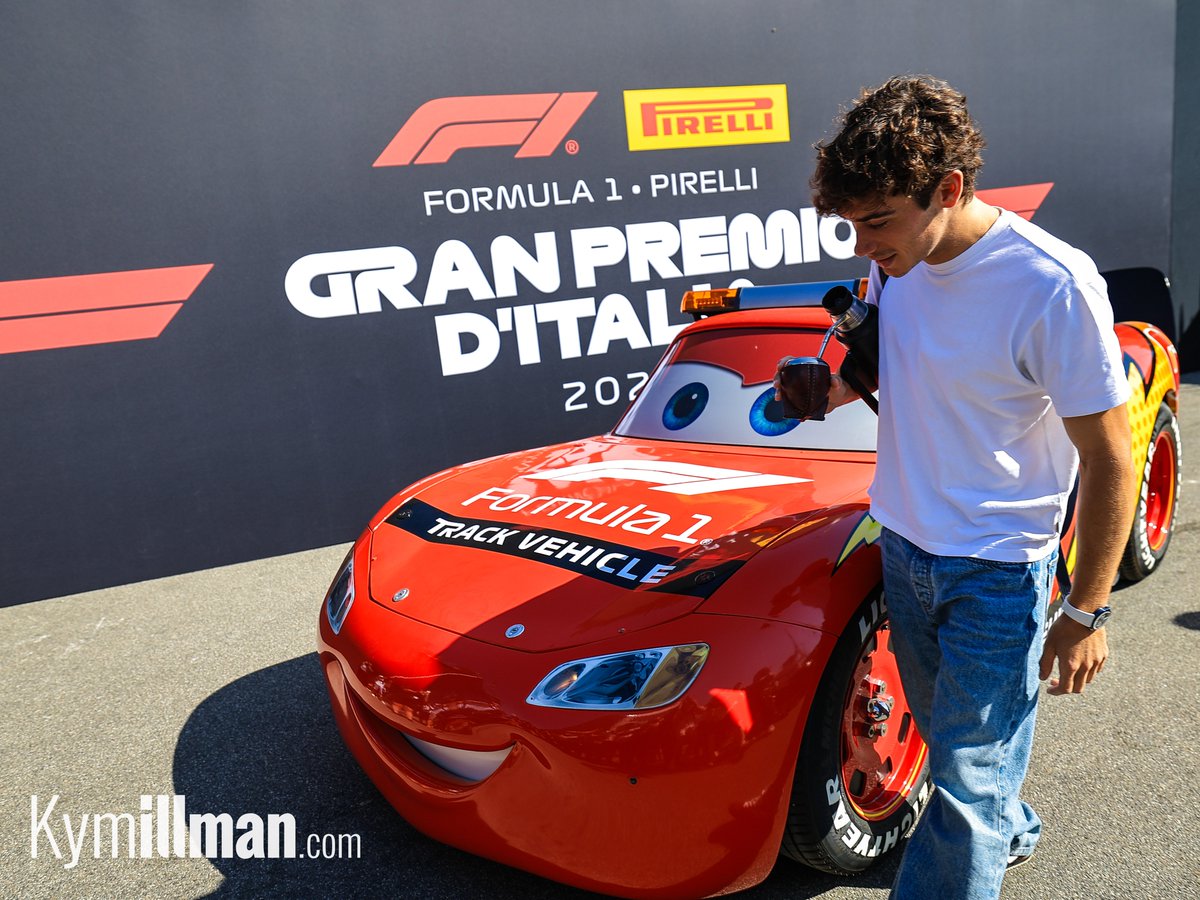 KymIllman's tweet photo. CLOSE INSPECTION
Franco Colapinto couldn't resist a closer look at Lightning McQueen this morning, stopping to check out the petrol-powered car that's proved a hit throughout the paddock.
#f1 #f1content #italiangp https://t.co/UH6bEf23Jw