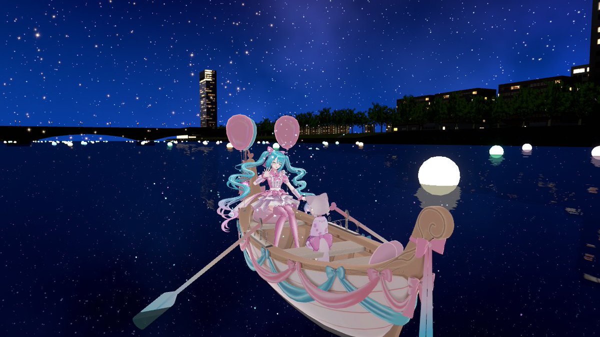 e_ar2332's tweet photo. ミクちゃんとデートしてきた！
可愛すぎやしワールドめちゃ綺麗で夏感じたよ
＃初音ミク夜空 https://t.co/cfgssMRTlO