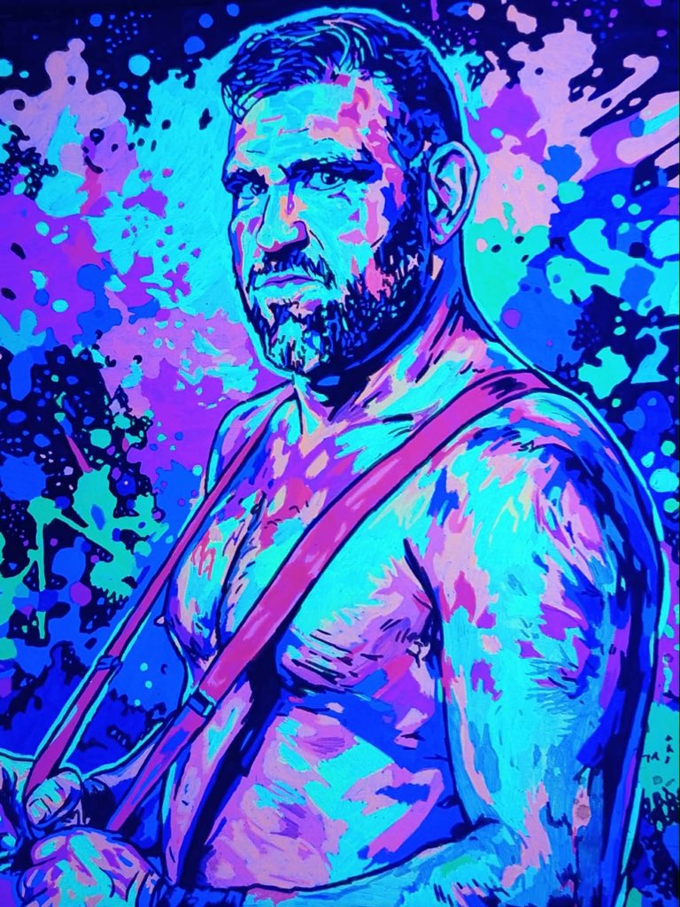 cookieadz's tweet photo. Oioi check out this custom art piece I had made @Shasamuels  will look good next to the @gradowrestling  one https://t.co/LVfdl0f1NB