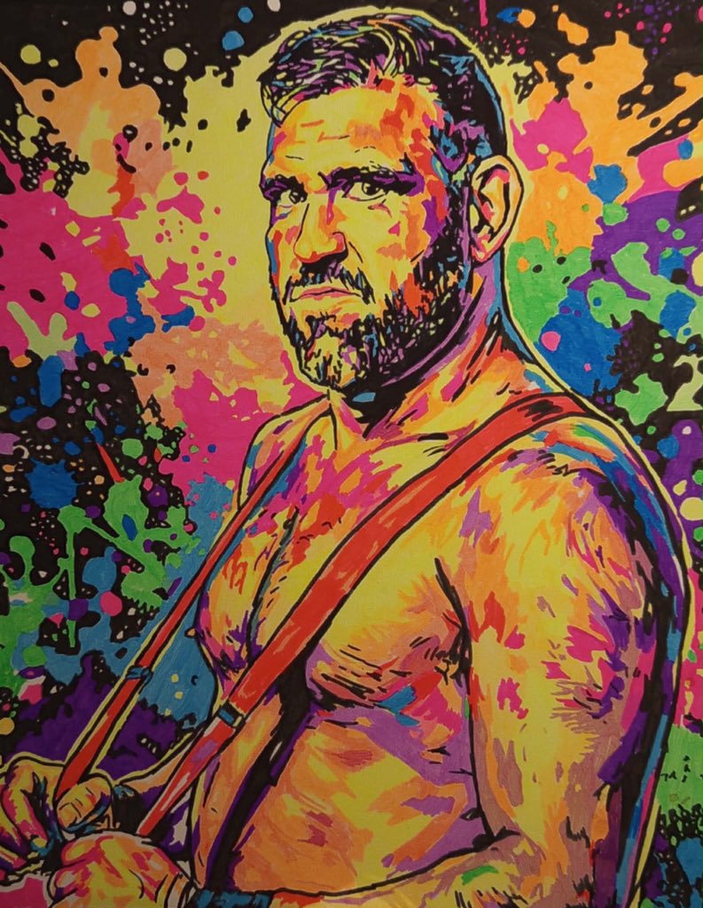 cookieadz's tweet photo. Oioi check out this custom art piece I had made @Shasamuels  will look good next to the @gradowrestling  one https://t.co/LVfdl0f1NB