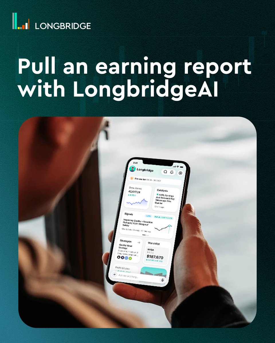LongbridgeAI's tweet photo. A minute doesn’t sound like much. ⏱️

But in 60 seconds, you could scroll, snack, stare at your screen…

Or pull an earnings report with LongbridgeAI. 📊

Small amount of time. Big difference in what you can get done.

#LongbridgeAI #AIinvestmenttools #AItools #AIchatbot #investingwithAI

AI-enabled tools, features, analytics, workflow assistance, or data integration functionalities are provided and operated by Longbridge AI Technologies Pte. Ltd., and not by Long Bridge Securities Pte. Ltd.. The information provided herein is intended for general informational purposes only and does not constitute investment advice, recommendation, or an offer to buy or sell any investment product or service. All investments carry risks and may not be suitable to everyone. You may lose all or part of your investment principal. Please seek independent financial advice if you are unsure about any investment decision.
This advertisement has not been reviewed by the Monetary Authority of Singapore.